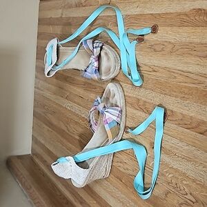 J. Crew Lace Up Wedges 10